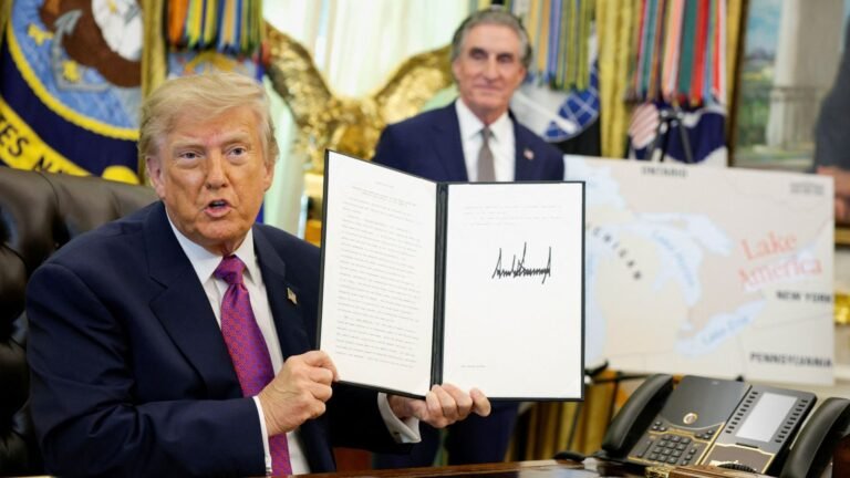 Trump signs order renaming Lake Ontario as 'Lake America' in the US