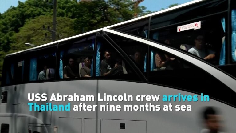 USS Abraham Lincoln crew arrives in Thailand after nine months at sea