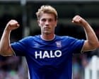Flemming and Ipswich floor 10-man Crystal Palace with 90th-minute winner