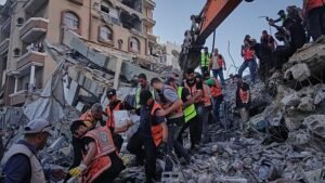 At least 12 dead and dozens missing after building collapse in Gaza City