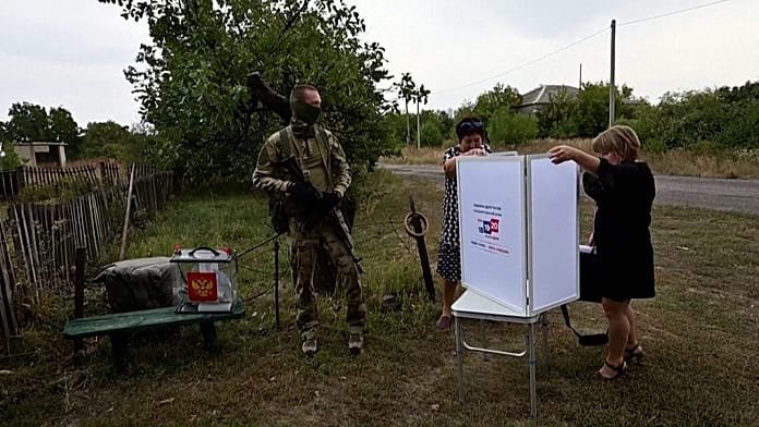 Russia stages early voting in occupied Ukraine ahead of national election