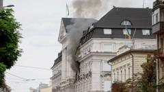 Russia hits Ukrainian security headquarters in drone attack, Zelensky says
