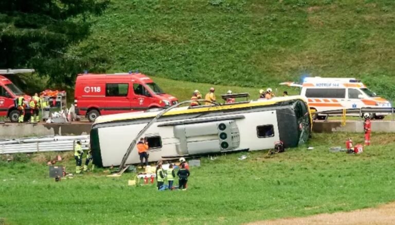 Five killed in Dutch coach crash in Switzerland: police